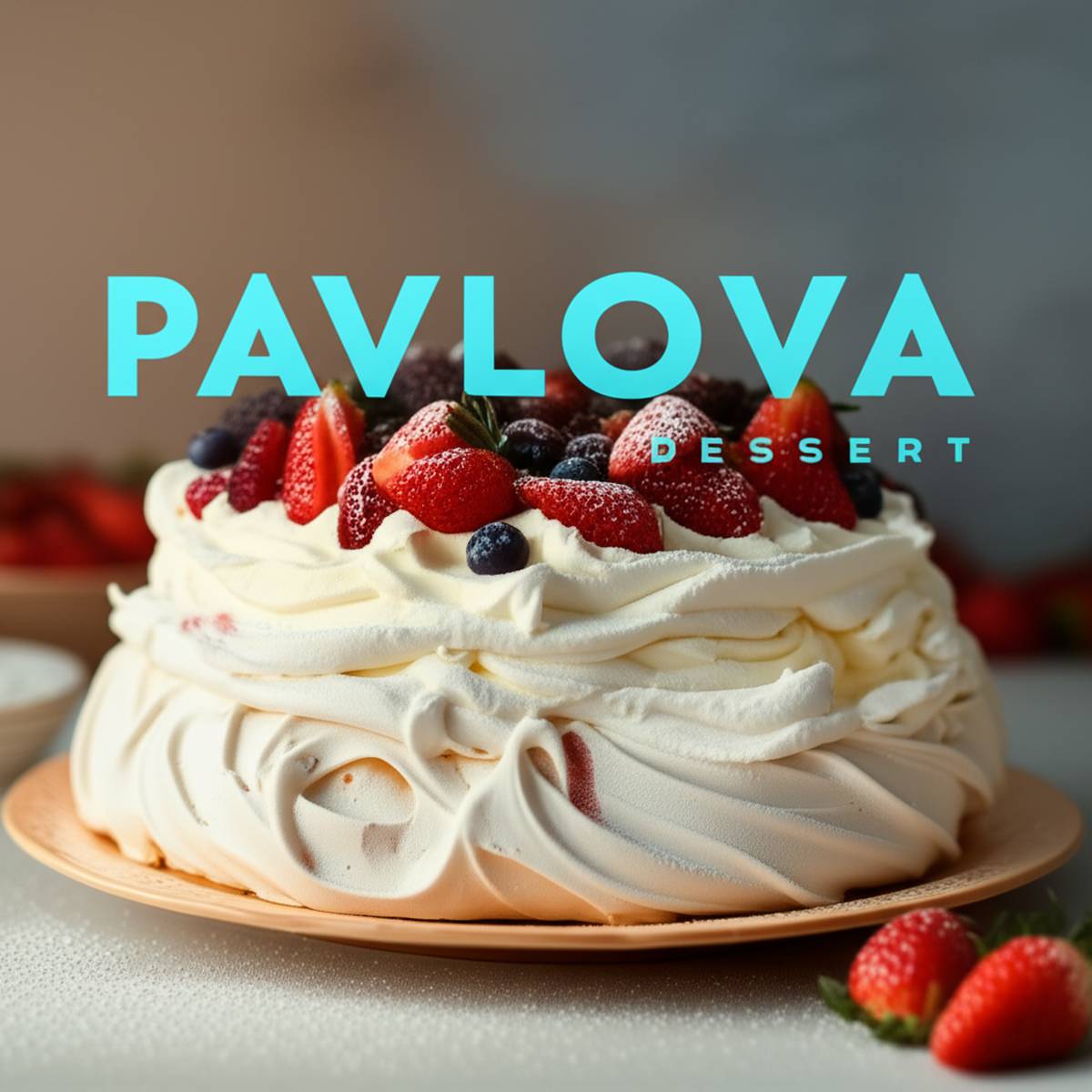 دسر پاولووا Pavlova Dessert
