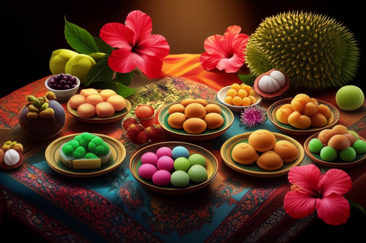 دسرهای مالزیایی: چیدمان میزی رنگین برای پذیرایی خاص