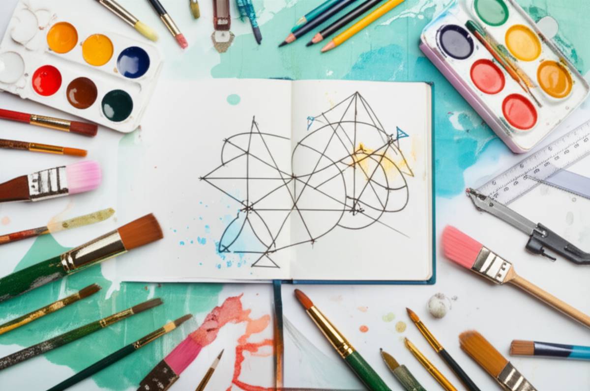 ۱۰ ایده نقاشی برای دفتر ریاضی کلاس پنجم (زیبا و خلاقانه)