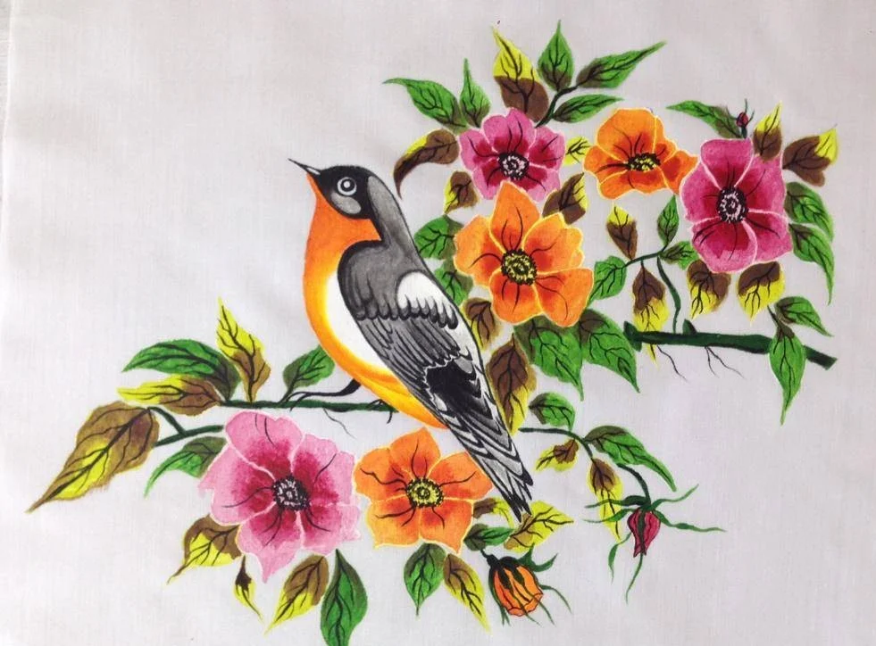 نقاشی روی پارچه طرح خام